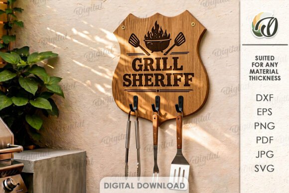3D BBQ Utensil Rack Laser Cut Design Files
