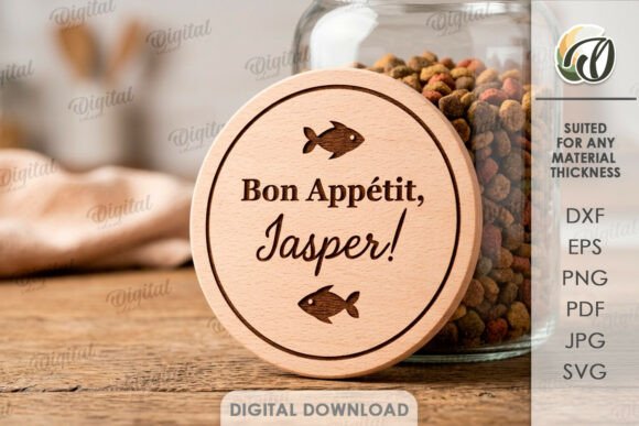 3D Pet Treats Jar Lid Laser Cut: Creative Design Files