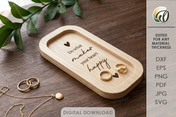 3D Serving Tray Board Laser Cut Design