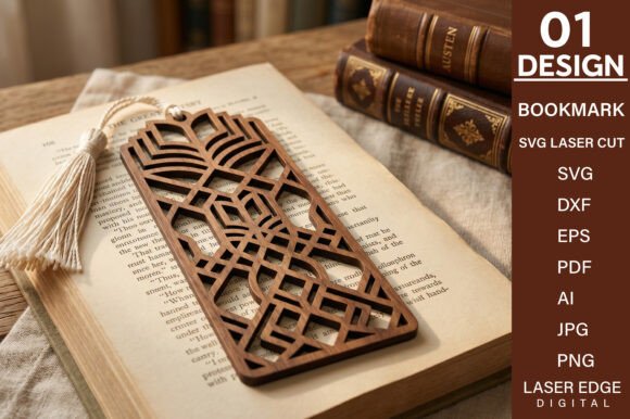 Book Reading Bookmark Laser Cut SVG