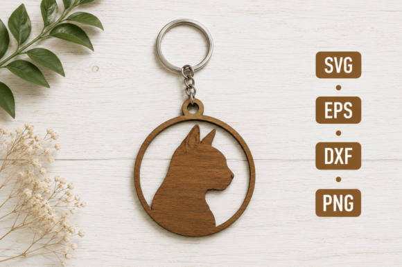 Cat Keychain Laser Cut SVG: Your Creative Crafting Solution