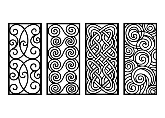 Celtic Knot & Swirl Panel EPS Bundle for Ornamental Design
