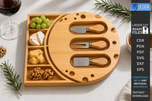 Cheese Board Laser Cut | Serving Tray: Elevate Your Entertaining