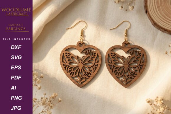 Create Beautiful Laser-Cut Jewelry with Floral Heart SVG Designs
