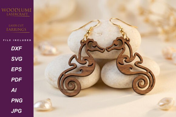 Create Stunning Jewelry with Seahorse Earrings Laser Cut SVG
