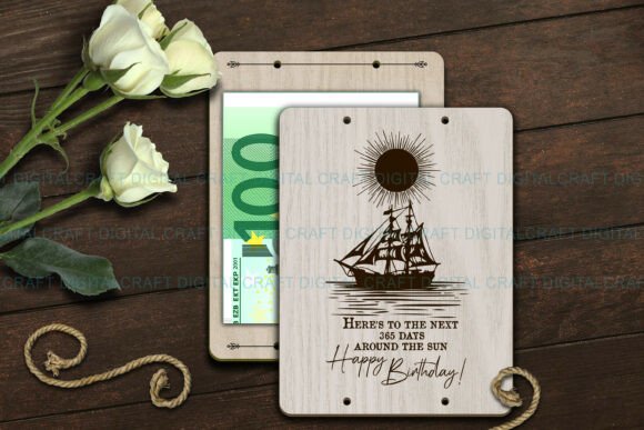 Creative Laser Cut Birthday Money Holder Card SVG