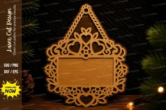 Decorative Hanging Sign Laser Cut SVG: A Creative Design Asset