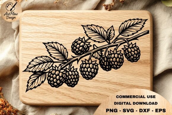 Discover the Rustic Charm of Raspberry Branch SVG