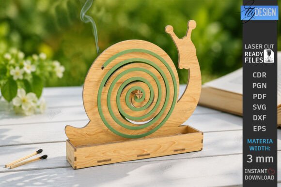 Mosquito Coil Holder Laser Cut: Summer Patio Decor