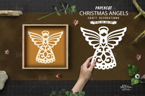 Simple Christmas Angel Cut File for Crafting