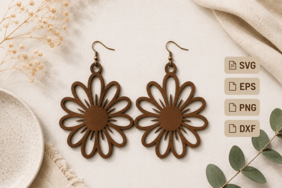 Tropical Summer Earrings Laser Cut File